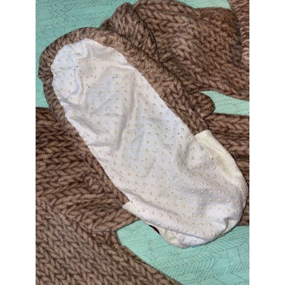 Underland Sock Monkey L hoodie footie pajamas super-soft 2 piece - Picture 6 of 16